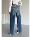 Mavi ZR Yırtık Baggy Jean Pantolon