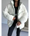 Mint Yeşil NK Oversize Unisex Çift Taraflı Mont