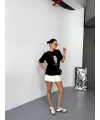 Siyah Basic Rahat Kalıp Penye Tshirt