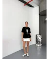 Siyah Basic Rahat Kalıp Penye Tshirt