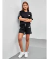 Siyah NF Oversize Unisex Şortlu Takım