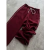 Bordo Basic Biyeli Unisex Oversize Eşofman
