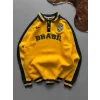 Sarı Brasil Polo Yaka Unisex Oversize Sweat