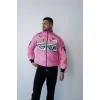 Pembe Ferrari İçi Astarlı Bumber Ceket