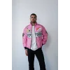 Pembe Ferrari İçi Astarlı Bumber Ceket