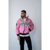 Pembe Ferrari İçi Astarlı Bumber Ceket
