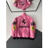Pembe Ferrari İçi Astarlı Bumber Ceket