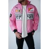 Pembe Ferrari İçi Astarlı Bumber Ceket