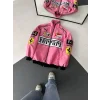 Pembe Ferrari İçi Astarlı Bumber Ceket