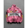 Pembe Ferrari İçi Astarlı Bumber Ceket