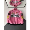 Pembe Ferrari İçi Astarlı Bumber Ceket