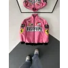 Pembe Ferrari İçi Astarlı Bumber Ceket