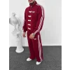 Bordo ADD Düğme Bağcıklı Oversize Eşofman Takımı