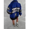 Mavi Yamaha İçi Astarlı Bumber Ceket