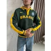 Yeşil Brasil Polo Yaka Unisex Oversize Sweat