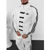 Beyaz ADD Düğme Bağcıklı Oversize Eşofman Takımı