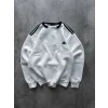 Beyaz ADD Yaka Ribana Unisex Oversize Sweat