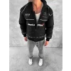 Siyah Mercedes İçi Astarlı Bumber Ceket