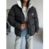 Siyah NK Oversize Unisex Çift Taraflı Mont