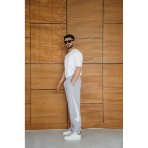 Gri NK Big Logo Unisex Oversize Eşofman