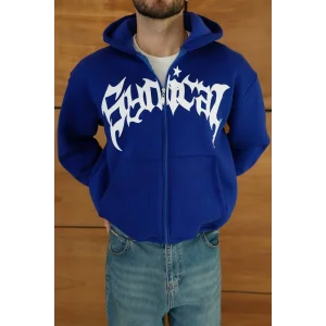 Mavi Synical Kapşonlu Unisex Oversize Sweat