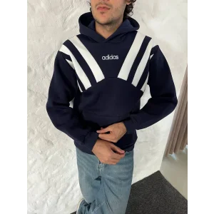 Lacivert ADD Omuz Şeritli Kapşonlu Unisex Oversize Sweat