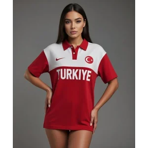 Kırmızı Polo Yaka Türkiye Milli Takım Tshirt