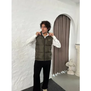 Haki NK Back Logo Unisex Oversize Mont