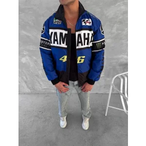 Mavi Yamaha İçi Astarlı Bumber Ceket