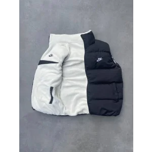 Siyah Oversize Unisex Çift Taraflı Yelek