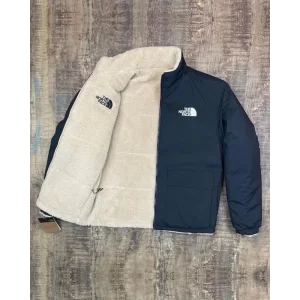 Siyah Çift Taraflı Kürklü Mont