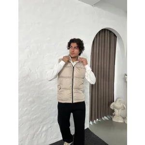 Krem NK Back Logo Unisex Oversize Mont