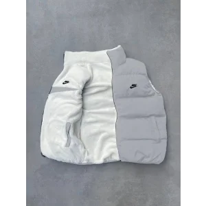 Gri Oversize Unisex Çift Taraflı Yelek