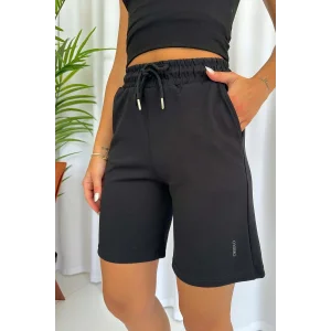 Siyah Oysho Modal Kumaş Şort
