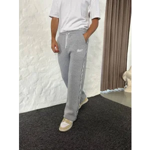 Gri STWD Şeritli Unisex Oversize Eşofman