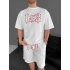 Beyaz 153 Unisex Oversize Şortlu Takım