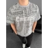 Gri Emirates Desenli Oversize Unisex Tshirt