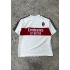 Beyaz İnter Milan Oversize Unisex Bisiklet Yaka Tshirt