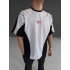 Siyah Çizgili NK Air Oversize Unisex Bisiklet Yaka Tshirt