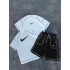 Beyaz NK Lock Unisex Oversize Şortlu Takım