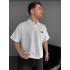 Beyaz NF Oversize Unisex Polo Yaka Tshirt