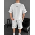 Beyaz NK Nocta Unisex Oversize Şortlu Takım