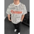 Beyaz Emirates Desenli Oversize Unisex Tshirt