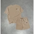 Bej NK Basic Unisex Oversize Şortlu Takım