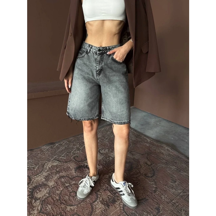 Antrasit Street One Baggy Kot Şort