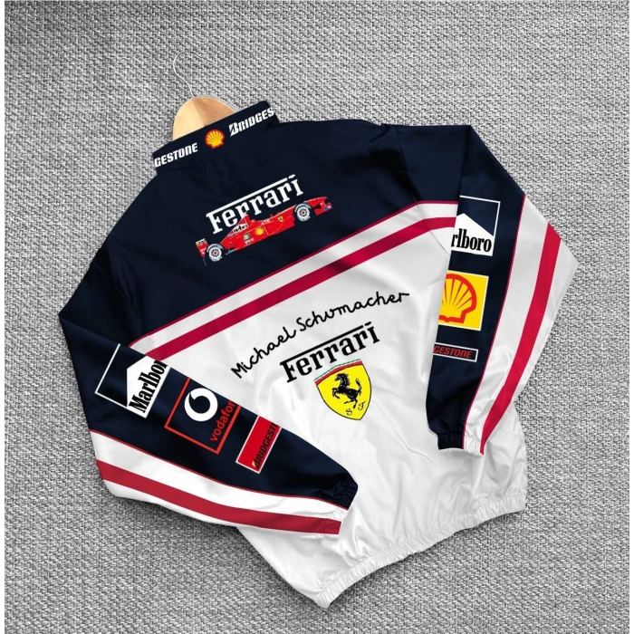 Beyaz MLBR Paraşüt Yağmurluk