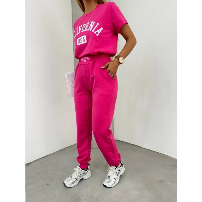 Fuşya California Usa Eşofman Takımı