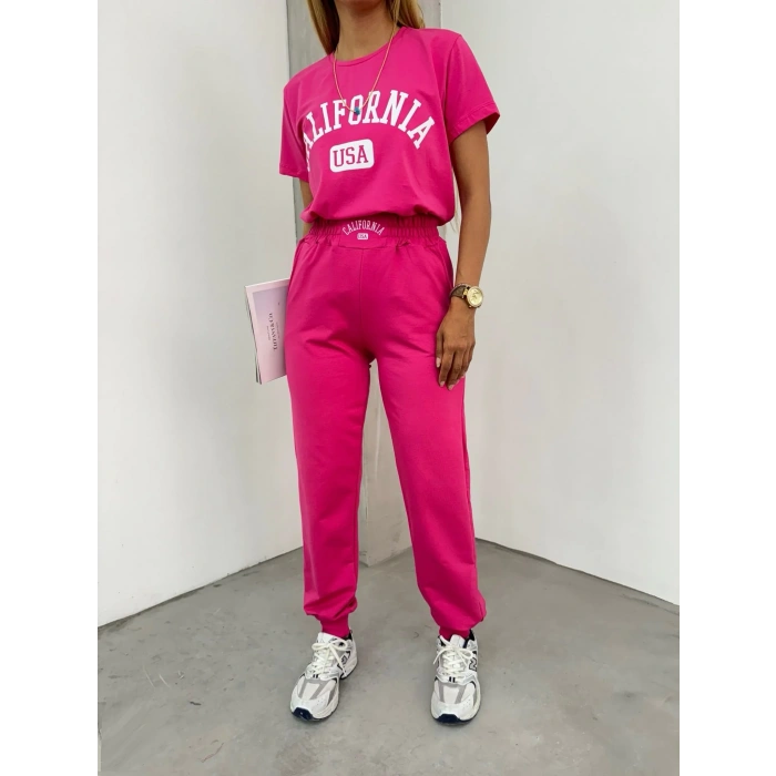 Fuşya California Usa Eşofman Takımı