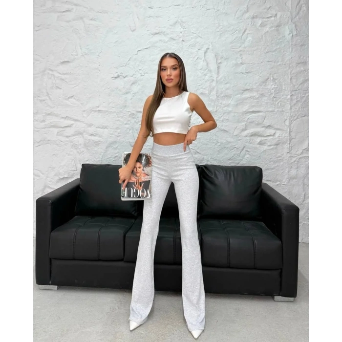 Gri Beleze İspanyol Tayt