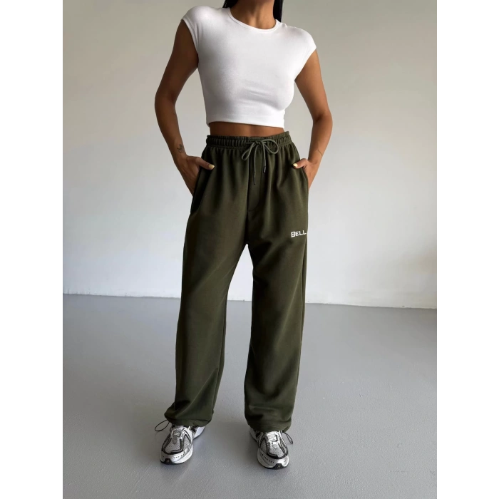 Haki Bell Stoperli Oversize Unisex Eşofman